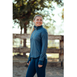 Anorak ibrido Horze Annika, donna Blu stagno