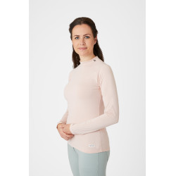 Top da allenamento Horze Gabriela da donna con protezione UV Rosa pesca Beige