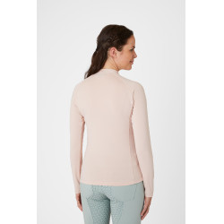 Top da allenamento Horze Gabriela da donna con protezione UV Rosa pesca Beige