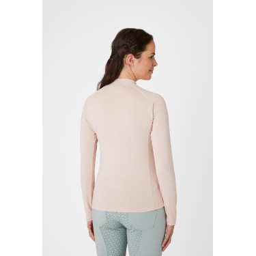 Top da allenamento Horze Gabriela da donna con protezione UV Rosa pesca Beige