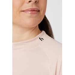 Top da allenamento Horze Gabriela da donna con protezione UV Rosa pesca Beige