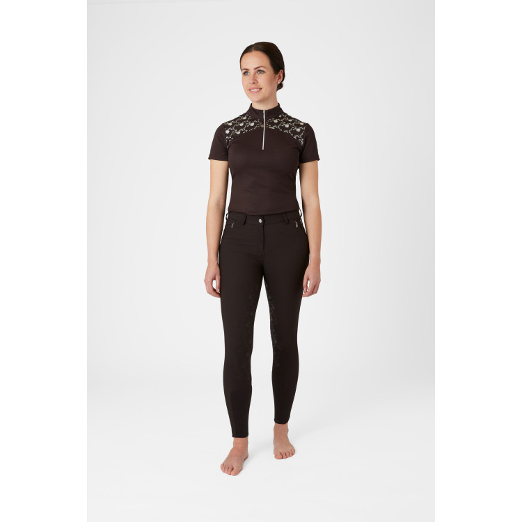 Pantaloni da equitazione da donna Horze Kaitlin con fondello integrale e decorazione floreale Pantaloni da equitazione da donna Horze Kaitlin con fondello integrale e decorazione floreale