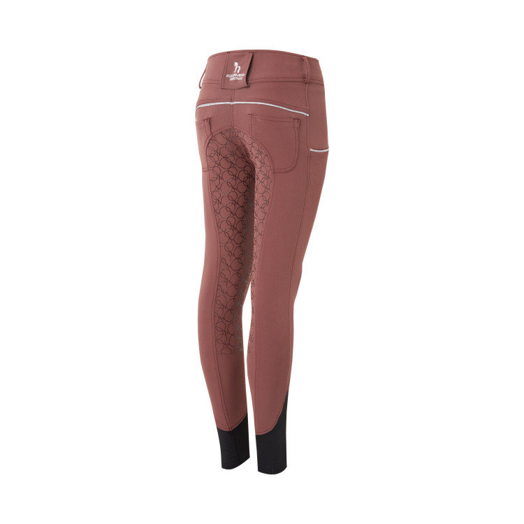 Pantaloni da equitazione con fondo intero in silicone Horze Leighton Junior con tasca per telefono