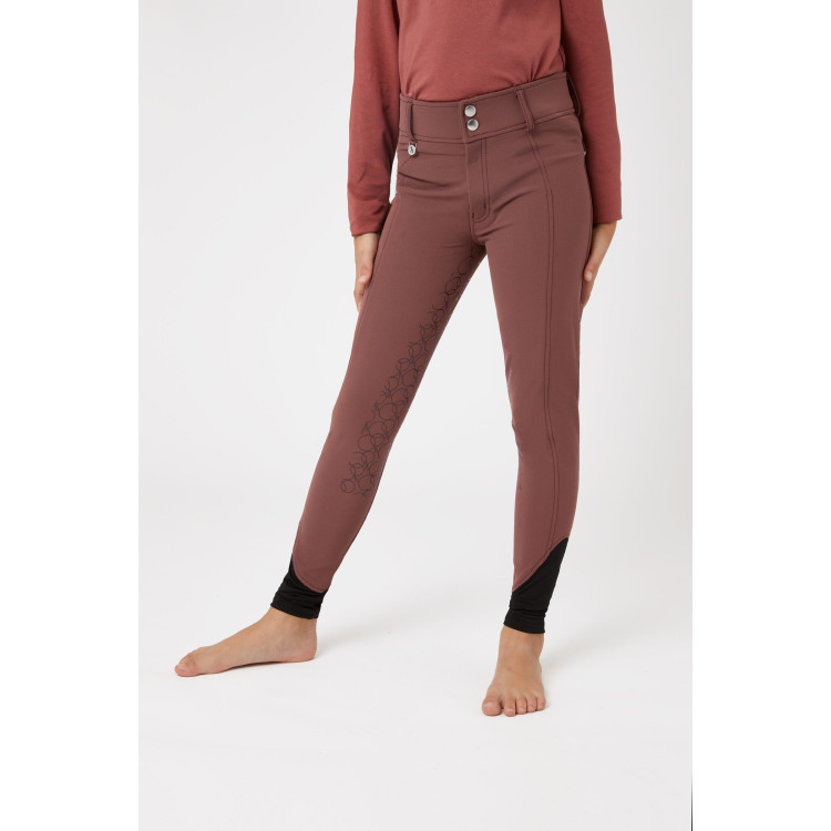 Pantaloni da equitazione con fondo intero in silicone Horze Leighton Junior con tasca per telefono Pantaloni da equitazione con fondo intero in silicone Horze Leighton Junior con tasca per telefono