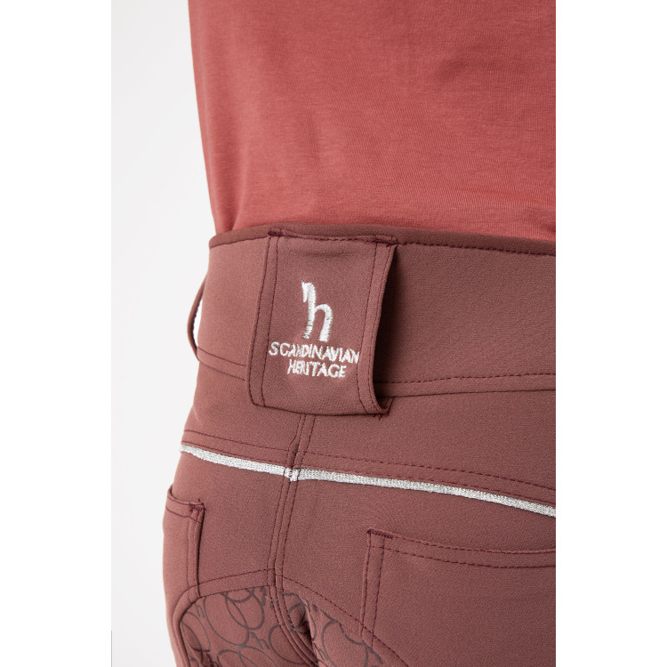 Pantaloni da equitazione con fondo intero in silicone Horze Leighton Junior con tasca per telefono Pantaloni da equitazione con fondo intero in silicone Horze Leighton Junior con tasca per telefono