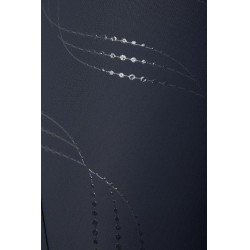 Pantaloni da equitazione Horze Indira a vita alta con fondello integrale da donna Blu inchiostro