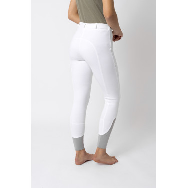 Pantalon d'équitation Horze Felicia fond intégral grip Blanc