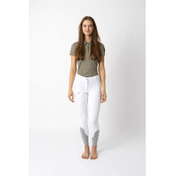 Pantalon d'équitation Horze Felicia fond intégral grip Blanc