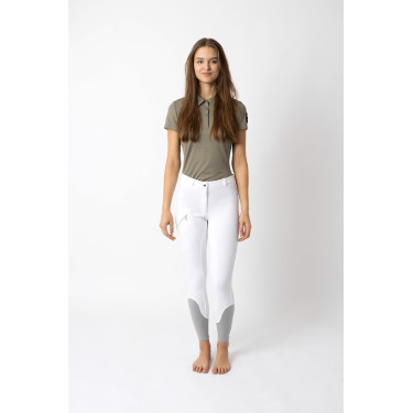 Pantalon d'équitation Horze Felicia fond intégral grip Blanc