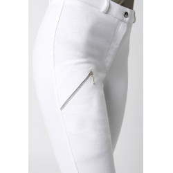 Pantalon d'équitation Horze Felicia fond intégral grip Blanc