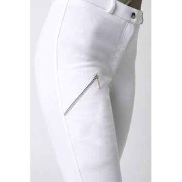 Pantalon d'équitation Horze Felicia fond intégral grip Blanc