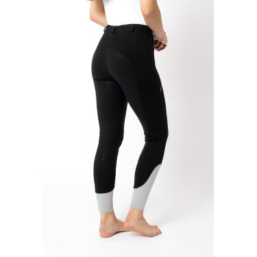 Pantaloni da equitazione Horze Felicia con grip a fondo intero Nero