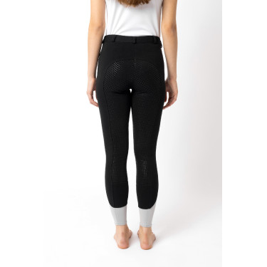Pantaloni da equitazione Horze Felicia con grip a fondo intero Nero