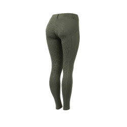 Leggings da equitazione con grip integrale Horze Dea, donna Verde scarabeo