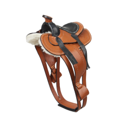 Sella Western tan per giocattolo Mini Pony LeMieux