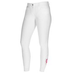 Pantaloni Janne x PinkRibbon full grip da donna Covalliero Bianco