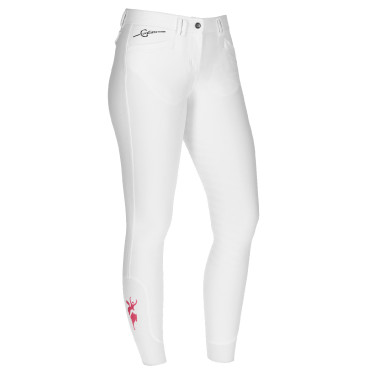 Pantaloni Janne x PinkRibbon full grip da donna Covalliero Bianco