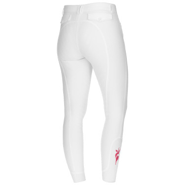 Pantaloni Janne x PinkRibbon full grip da donna Covalliero Bianco