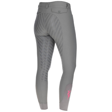 Pantaloni Janne x PinkRibbon full grip da donna Covalliero Grafite Grigio