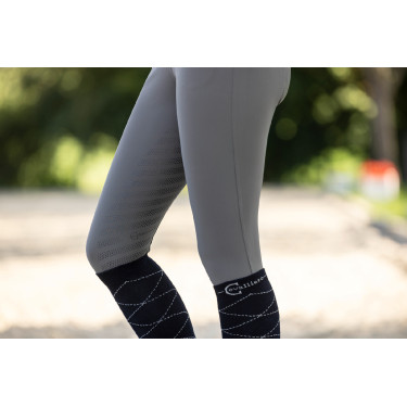 Pantaloni Janne x PinkRibbon full grip da donna Covalliero Grafite Grigio