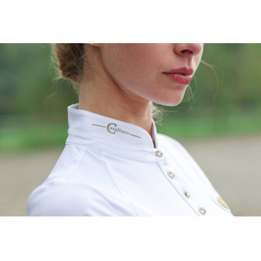 Polo da concorso donna Goldana Covalliero Bianco