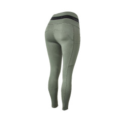 Leggings da equitazione B Vertigo Caitlin a vita alta con grip integrale da donna Verde scarabeo