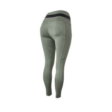 Leggings da equitazione B Vertigo Caitlin a vita alta con grip integrale da donna Verde scarabeo
