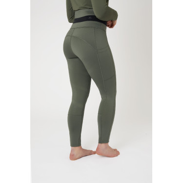 Leggings da equitazione B Vertigo Caitlin a vita alta con grip integrale da donna Verde scarabeo