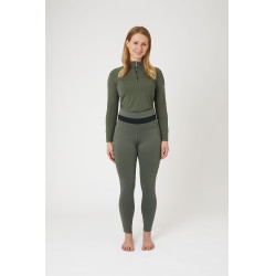 Leggings da equitazione B Vertigo Caitlin a vita alta con grip integrale da donna Verde scarabeo