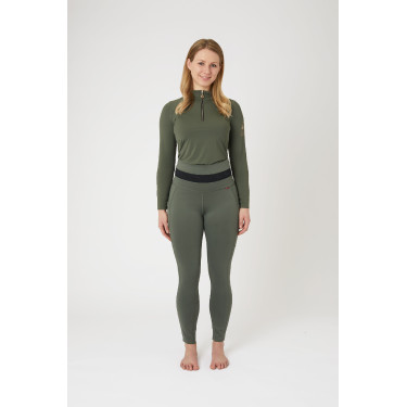 Leggings da equitazione B Vertigo Caitlin a vita alta con grip integrale da donna Verde scarabeo