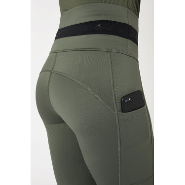 Leggings da equitazione B Vertigo Caitlin a vita alta con grip integrale da donna Verde scarabeo