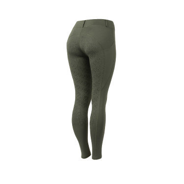 Leggings a grip integrale Horze Dea da donna Verde scarabeo