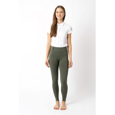 Leggings a grip integrale Horze Dea da donna Verde scarabeo