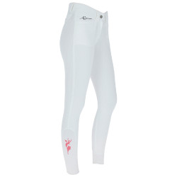 Pantaloni Janne x PinkRibbon grip ginocchia donna Covalliero Bianco
