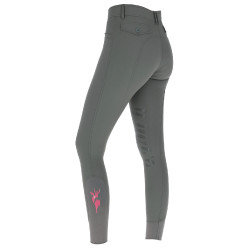 Pantaloni Janne x PinkRibbon grip ginocchia donna Covalliero Grafite Grigio