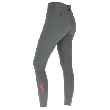 Pantaloni Janne x PinkRibbon grip ginocchia donna Covalliero Grafite Grigio