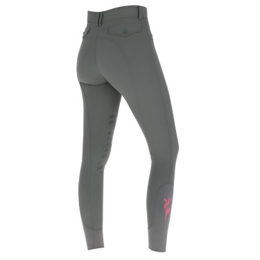 Pantaloni Janne x PinkRibbon grip ginocchia donna Covalliero Grafite Grigio