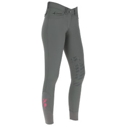 Pantaloni Janne x PinkRibbon grip ginocchia donna Covalliero Grafite Grigio