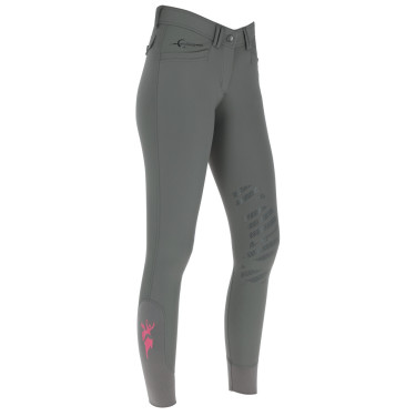 Pantaloni Janne x PinkRibbon grip ginocchia donna Covalliero Grafite Grigio