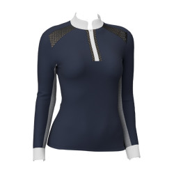 Polo da concorso LeMieux Camille a maniche lunghe Marina modello antico Blu marino