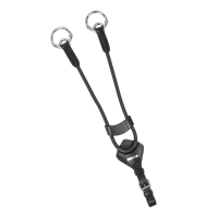 Martingale LeMieux élastique avec protection de poitrail Nero / argento