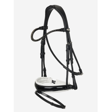 Briglia LeMieux Kudos Patent dressage Nero / bianco Briglia LeMieux Kudos Patent dressage Nero / bianco