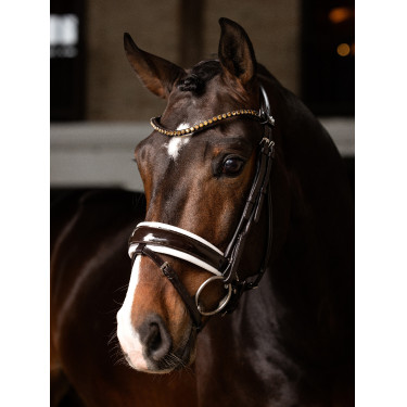 Briglia LeMieux Kudos Patent dressage Marrone / bianco