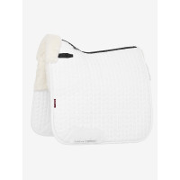 Sottosella ammortizzante LeMieux Merino+ foderato in pelle scamosciata per dressage Bianco / bianco