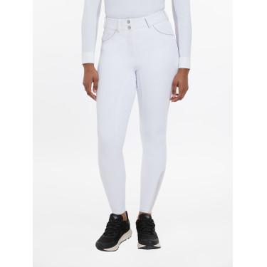 Pantaloni LeMieux Lottie con grip a fondo integrale Bianco