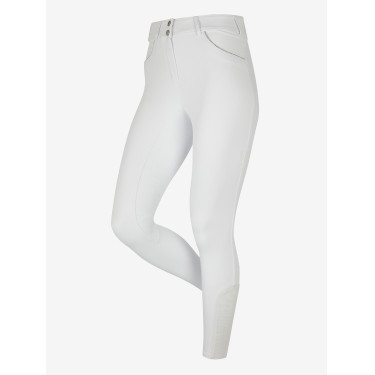Pantaloni LeMieux Lottie con grip a fondo integrale Bianco
