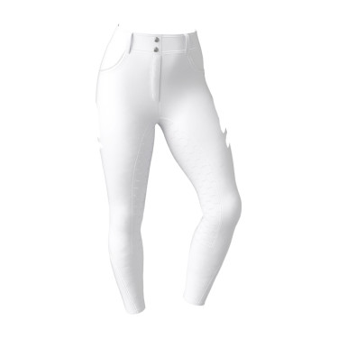 Pantaloni LeMieux Lottie con grip a fondo integrale Bianco