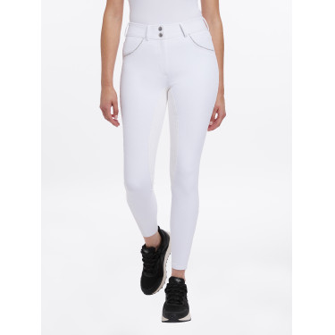 Pantaloni LeMieux Lottie con fondo integrale in suede Bianco