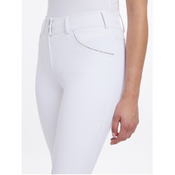 Pantaloni LeMieux Lottie con fondo integrale in suede Bianco
