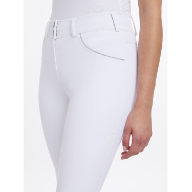 Pantaloni LeMieux Lottie con fondo integrale in suede Bianco
